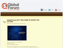 Tablet Screenshot of globalforumblog.com